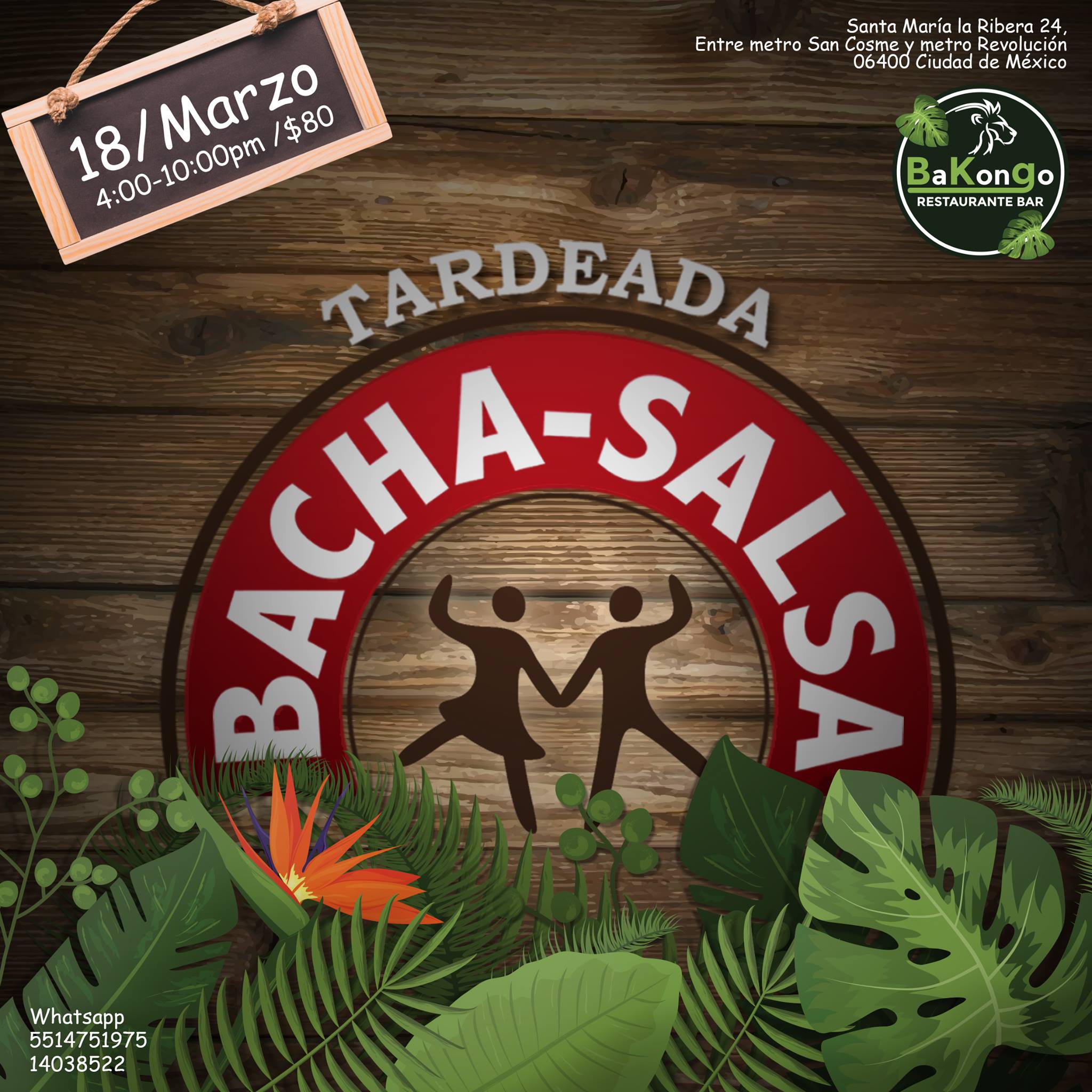 Tardeada Bacha-Salsa 2018 18 Marzo