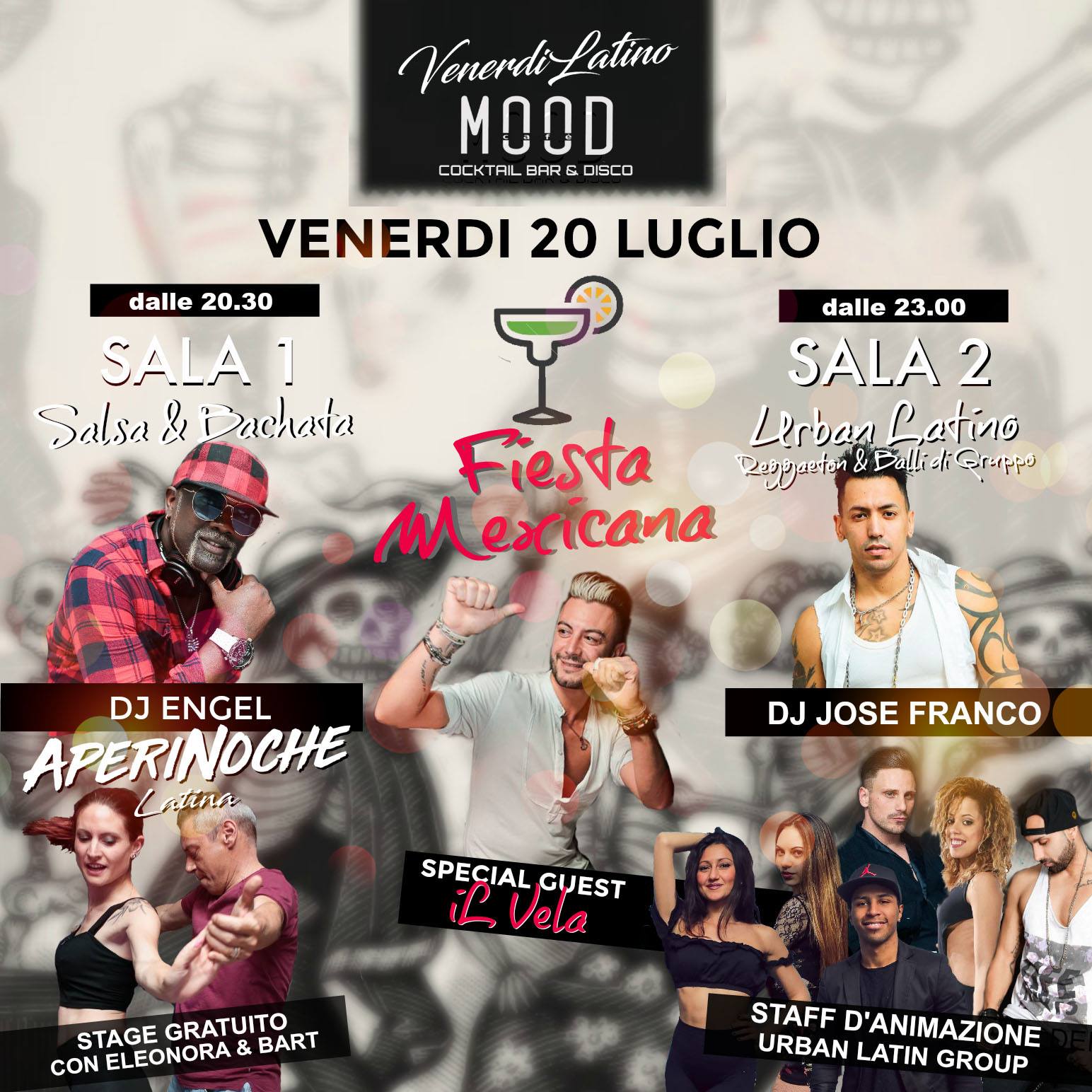 Venerdi Latino . Fiesta Mexicana. 2 cocktail 7€