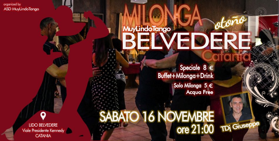 Milonga Belvedere - Sabato 16 Novembre - MuyLindoTango