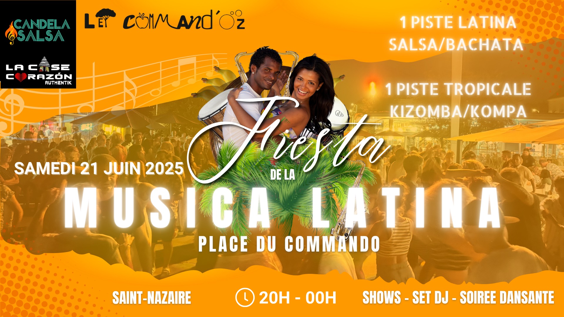Fiesta de la Musica Latina Salsa Bachata Kizomba Kompa face à l'océan!