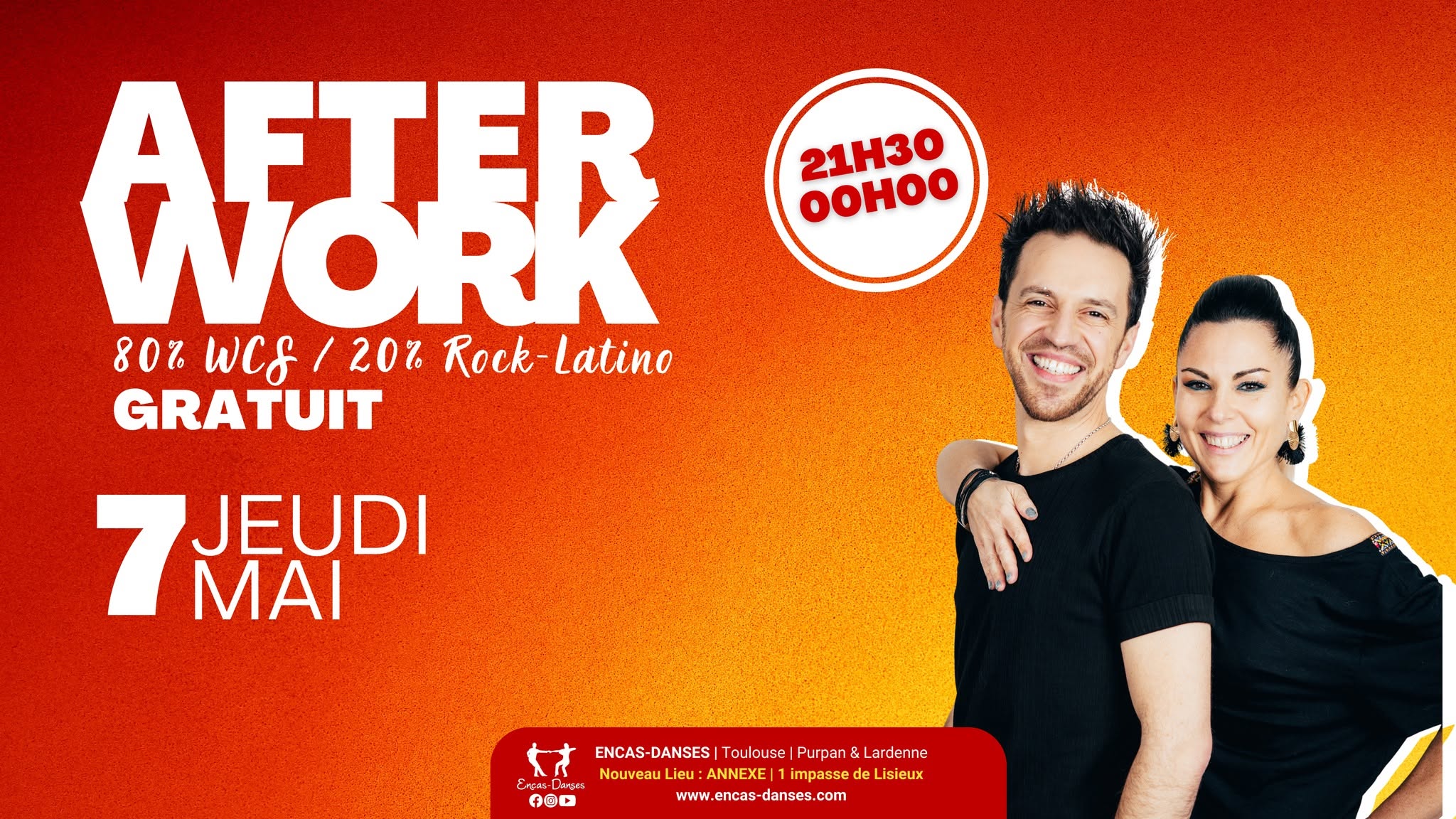 Afterwork Dansant 80% WCS - 20% Rock-Latino TOULOUSE