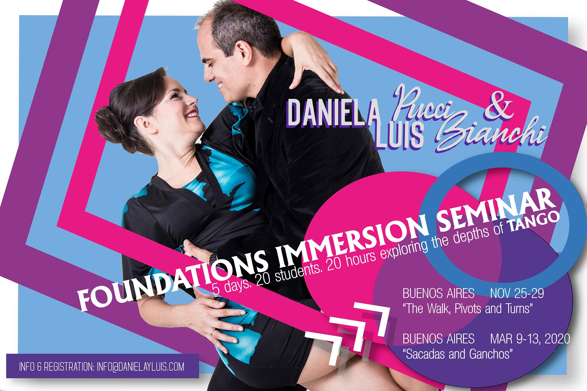 The Walk, Pivots and Turns: 20-Hour Seminar by Daniela & Luis