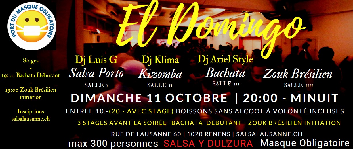 El Domingo Salsa y Dulzura _ 4 Salles _ 2 Stages