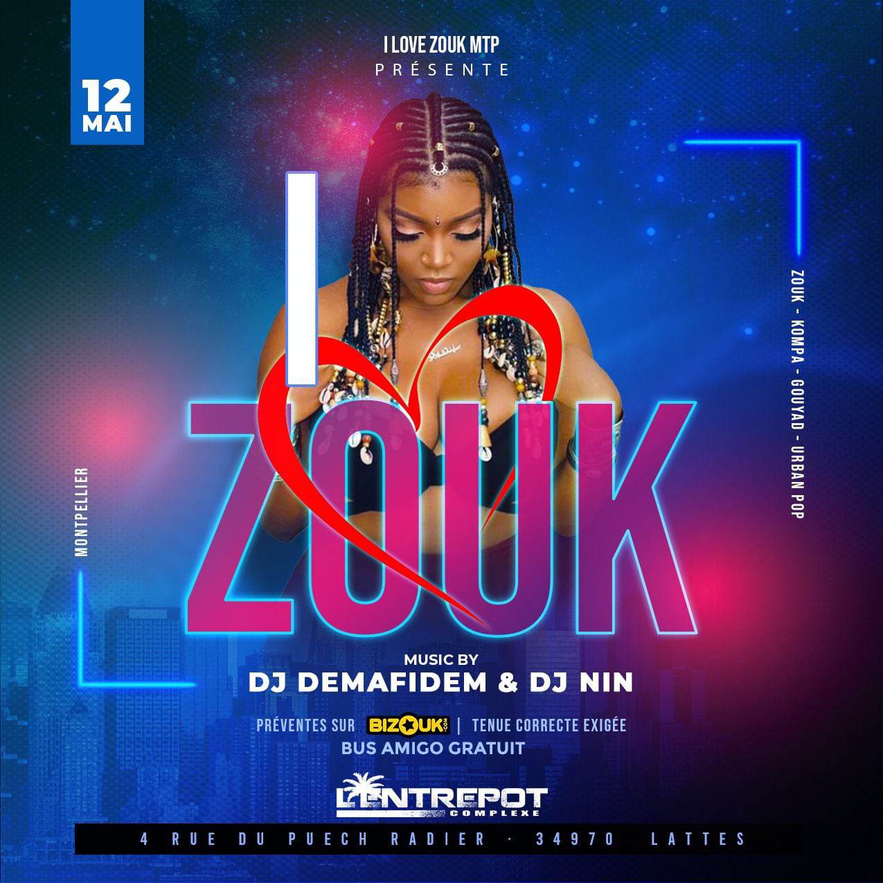 I LOVE ZOUK MONTPELLIER DJS DEMAFIDEM & NIN