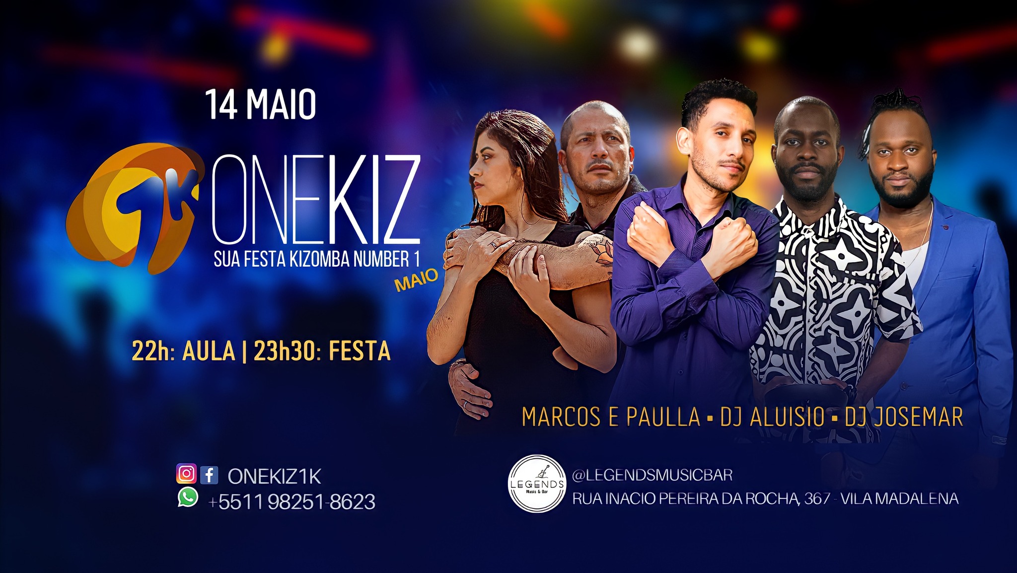 One Kiz 1K 14 Mai 2022 - Sua Festa Kizomba Number 1