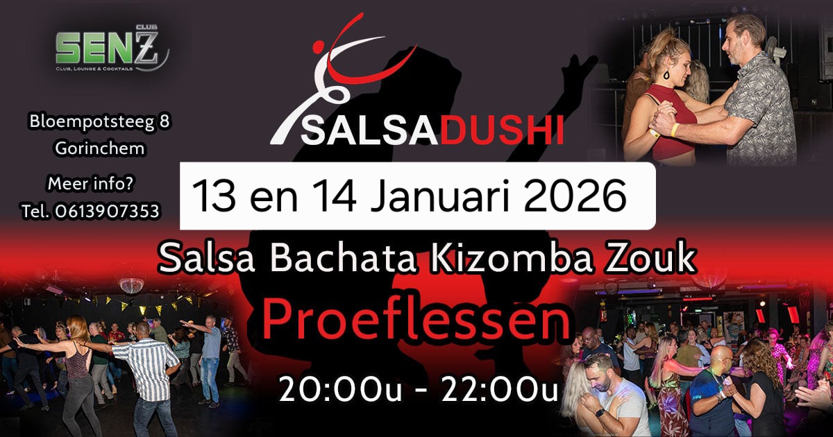 Proeflessen Salsa, Bachata, Kizomba en Zouk bij Salsadushi Gorinchem