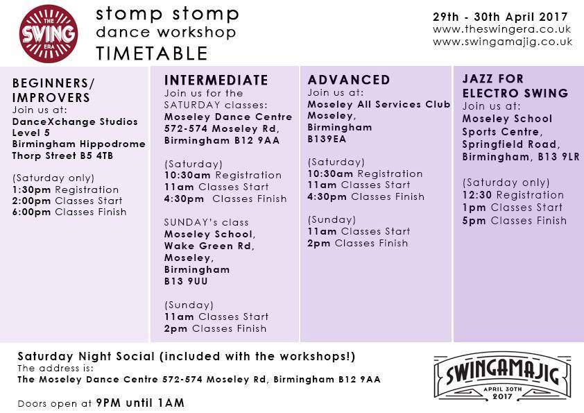 Stomp Stomp Dance Workshops - Swingamajig & The Swing Era