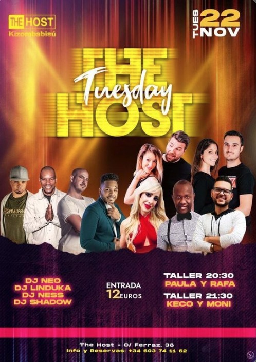 ★Kizomba Tuesday 22 de noviembre 2022 ★ The Host ★