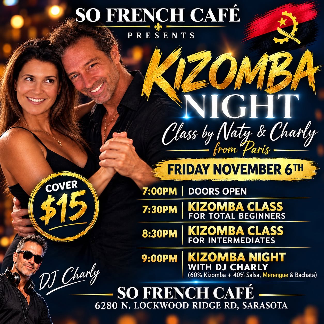 💃🕺 KIZOMBA vs LATIN NIGHT+ 2 KIZOMBA classes !🔥