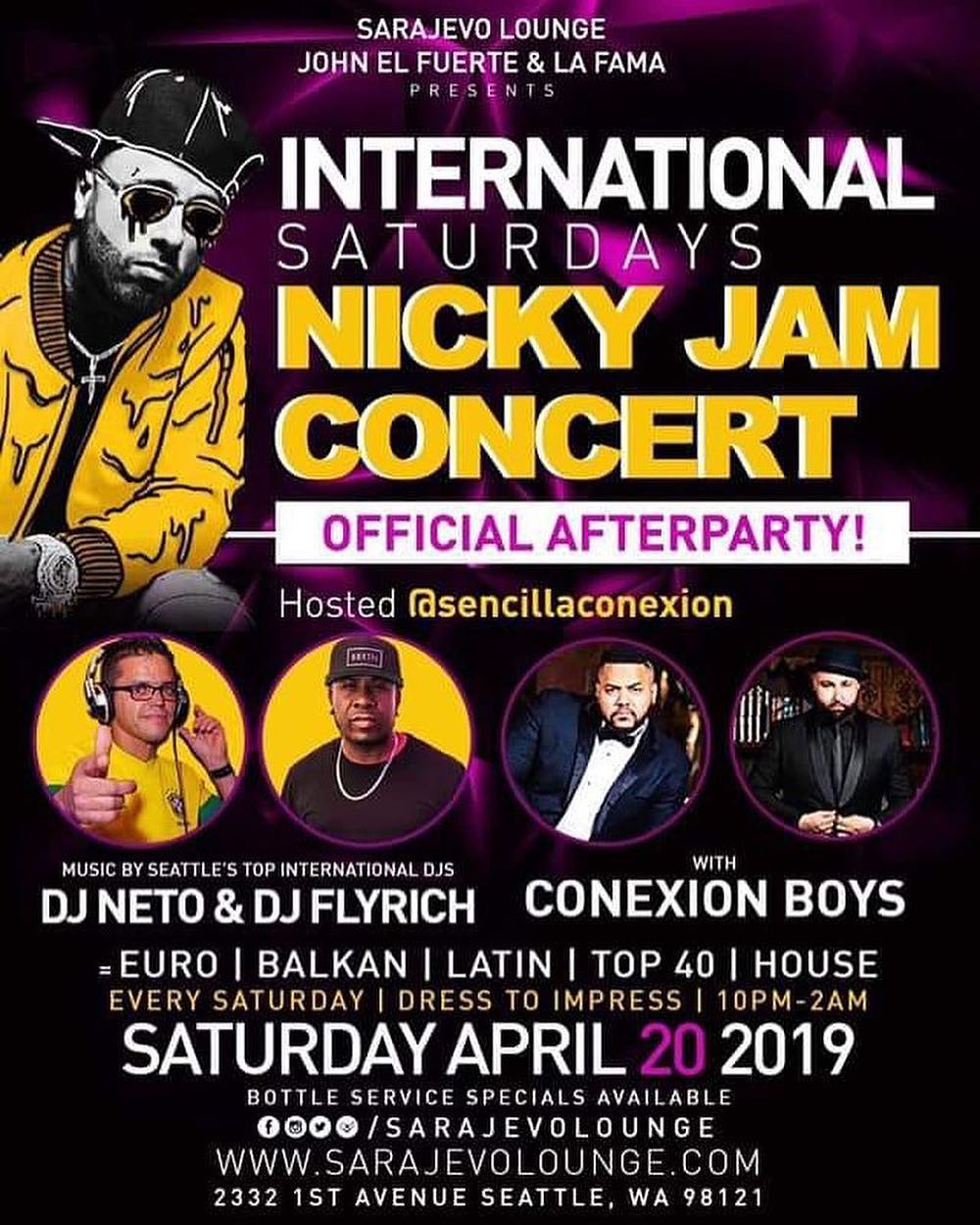 Nicky Jam Official After Party at Sarajevo Lounge