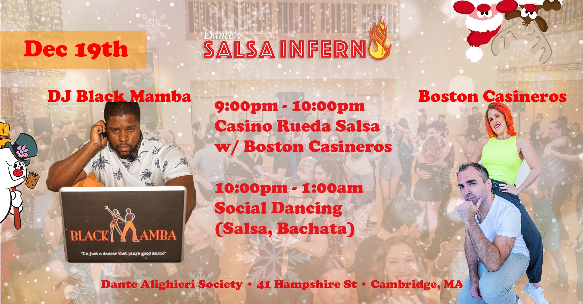Last Dante's Salsa Inferno of the Year!! Dec 19th Salsa Bachata Dance Social!!