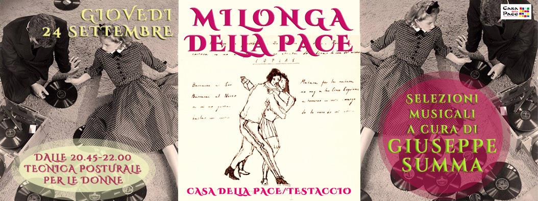 MILONGA DELLA PACE 24 Settembre Testaccio