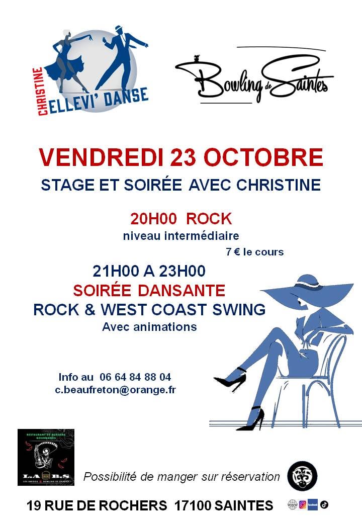 Stages de danse rock et pratique Rock et West Coast avec Christine Ellevi'Danse