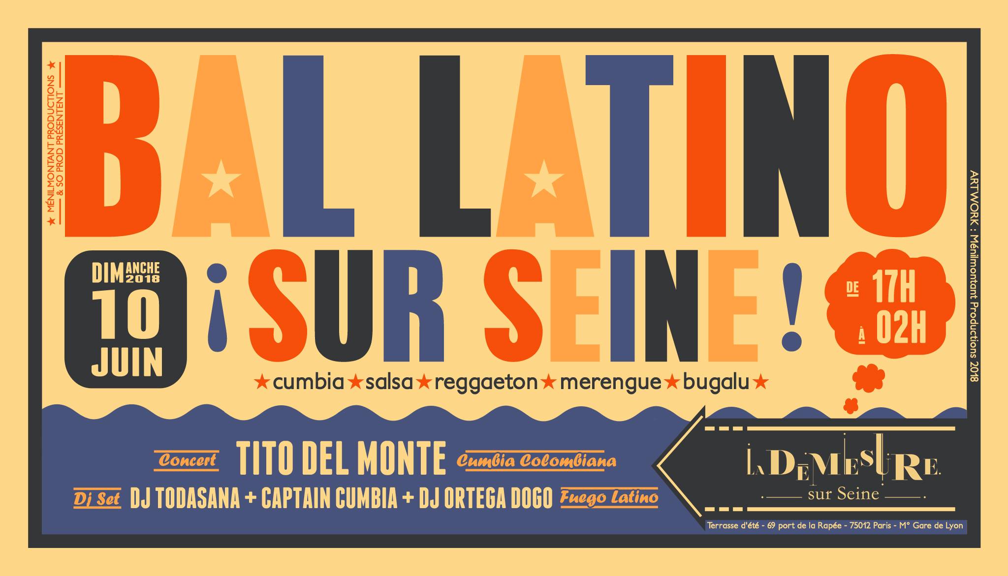 Bal Latino Sur Seine : Reporté au 24 06 pour raisons météo