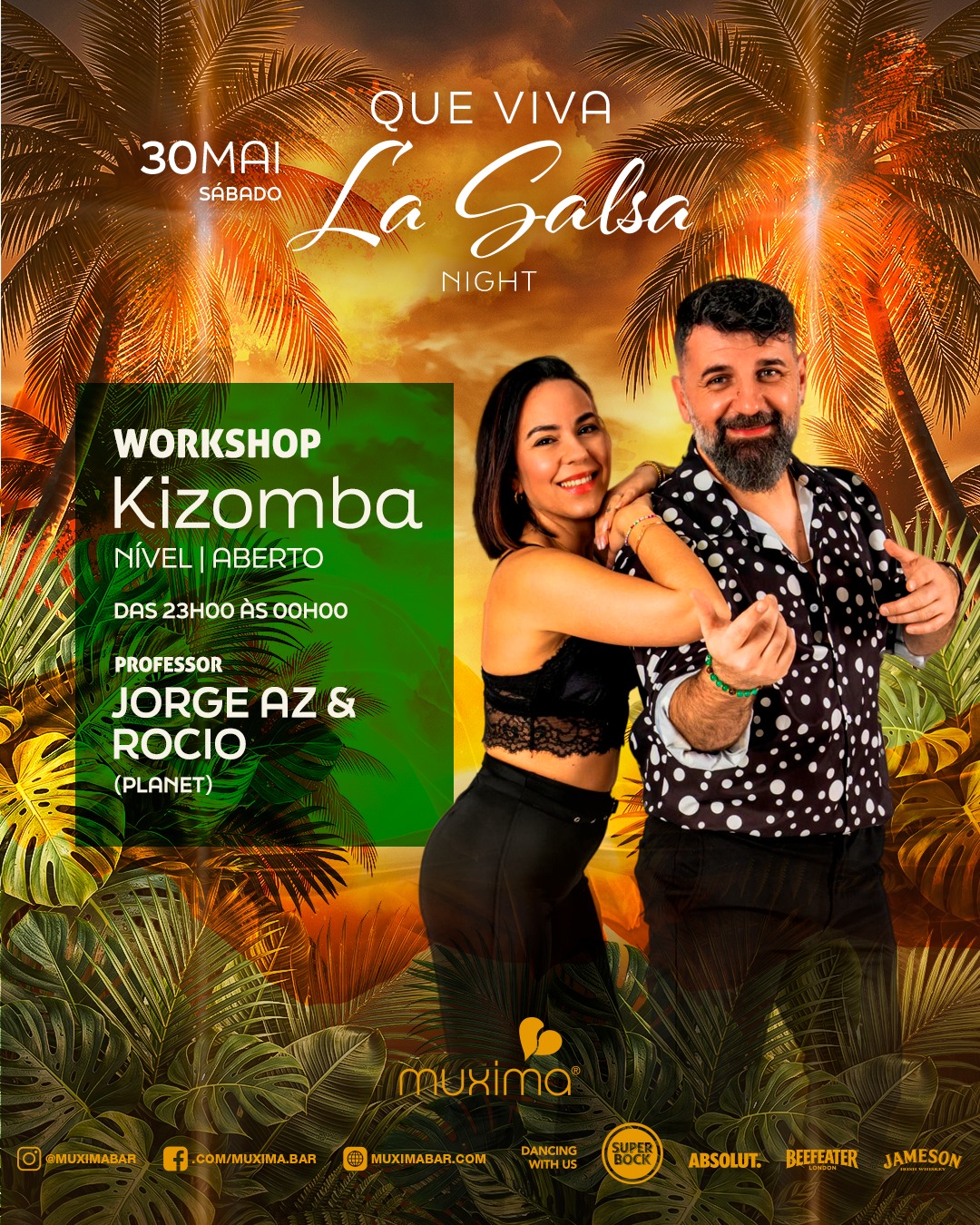 SÁBADO, 30 MAIO - WORKSHOP KIZOMBA