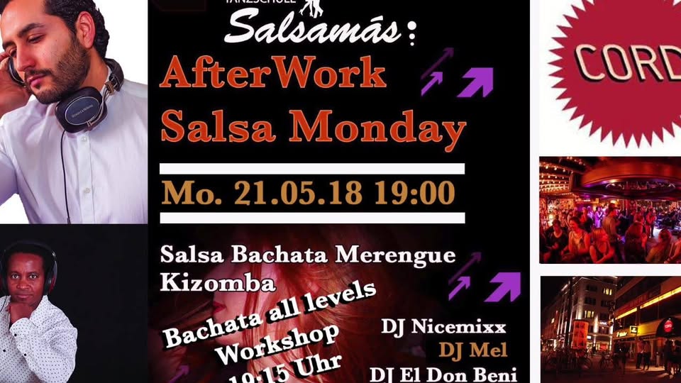 AfterWork Salsa Monday in Cord Club mit Salsamás & Friends