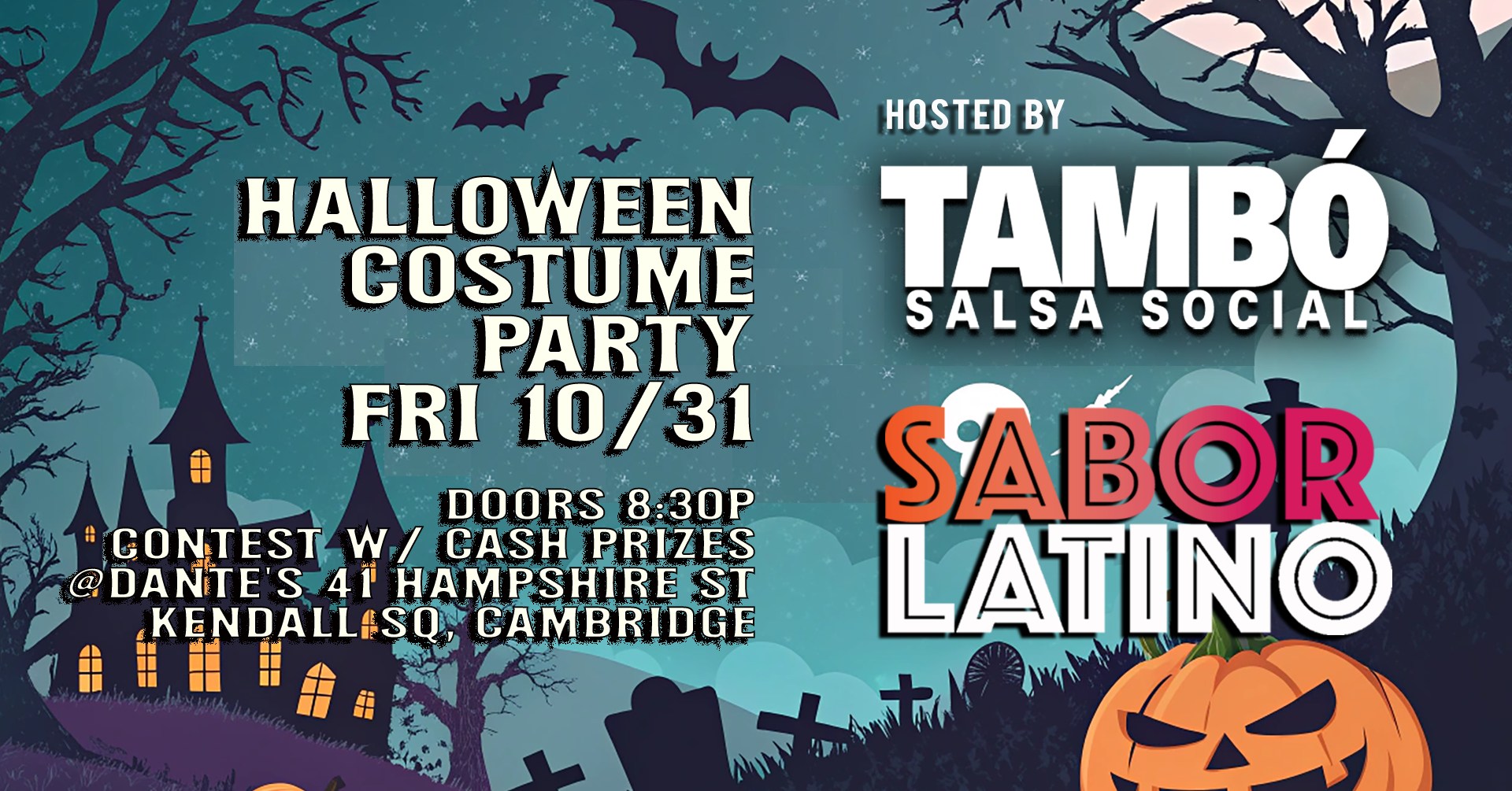 Halloween Salsa Bachata Costume Party, Friday 10 31