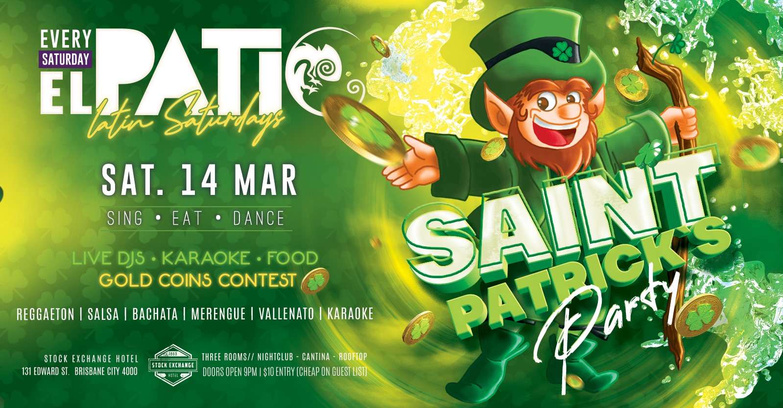 Saint Patrick's Party β’ Drink Like an IRISH, DANCE Like a LATIN