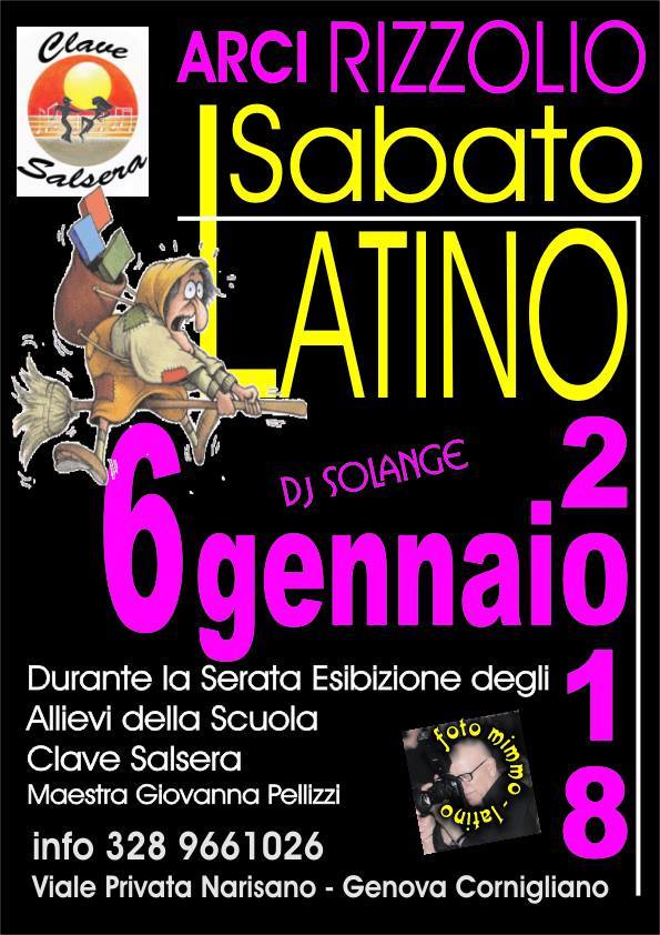 Sabato 6 gennaio - Serata Latina