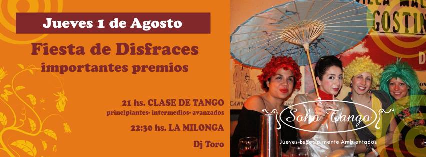 SOHO TANGO, este jueves hacemos la fiesta de disfraces!!!