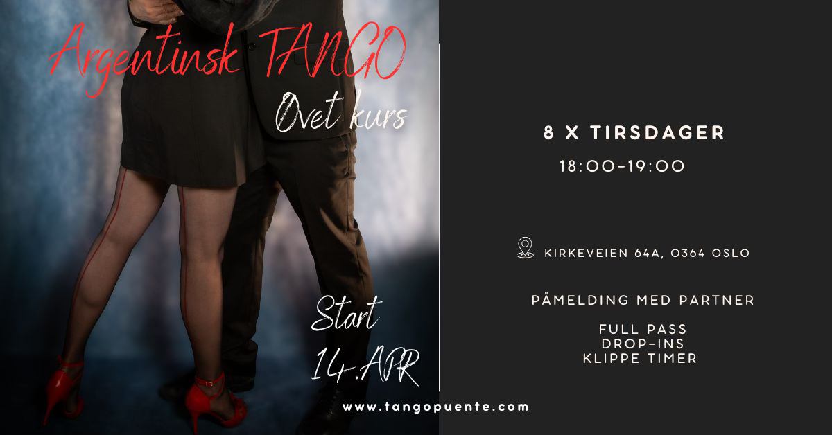Tangokurs Øvet- START 14.APR