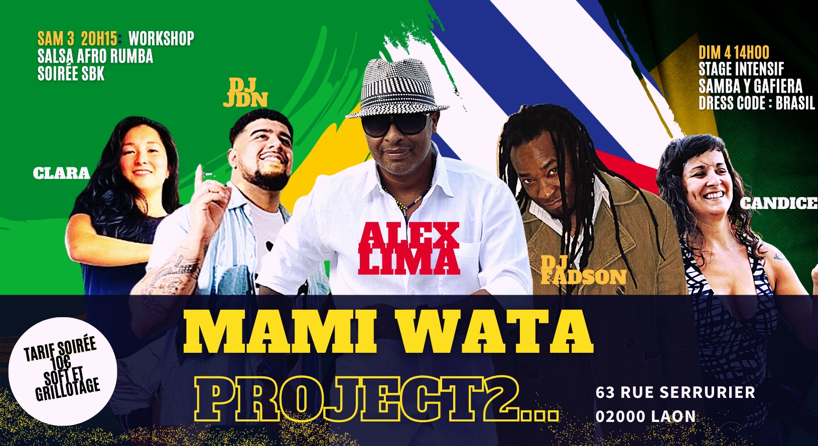 "MAMI WATA" PROJECT2 CUBA BRASIL WEEK-END INTENSIF MAESTRO ALEX LIMA (Afro-Rumba, Samba, Gafiera)...