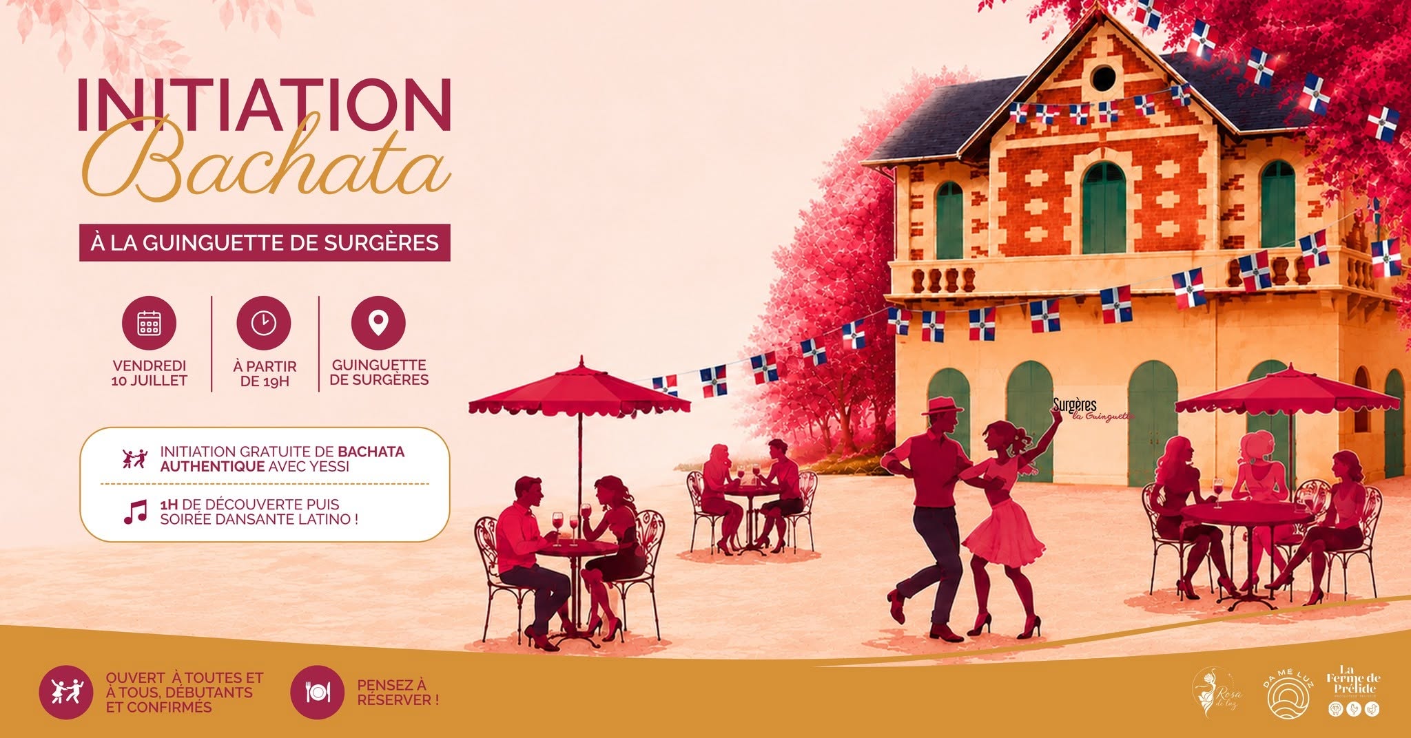 Initiation Bachata Authentique + Soirée dansante avec Yessi @ Surgères, La Guinguette (17)
