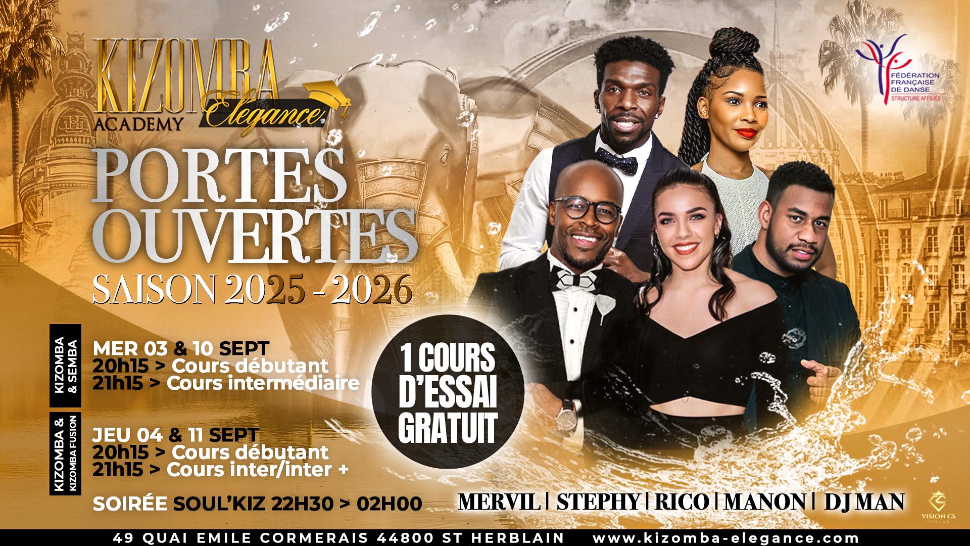 PORTES OUVERTES KIZOMBA ELEGANCE ACADEMY- Saison 2025 2026