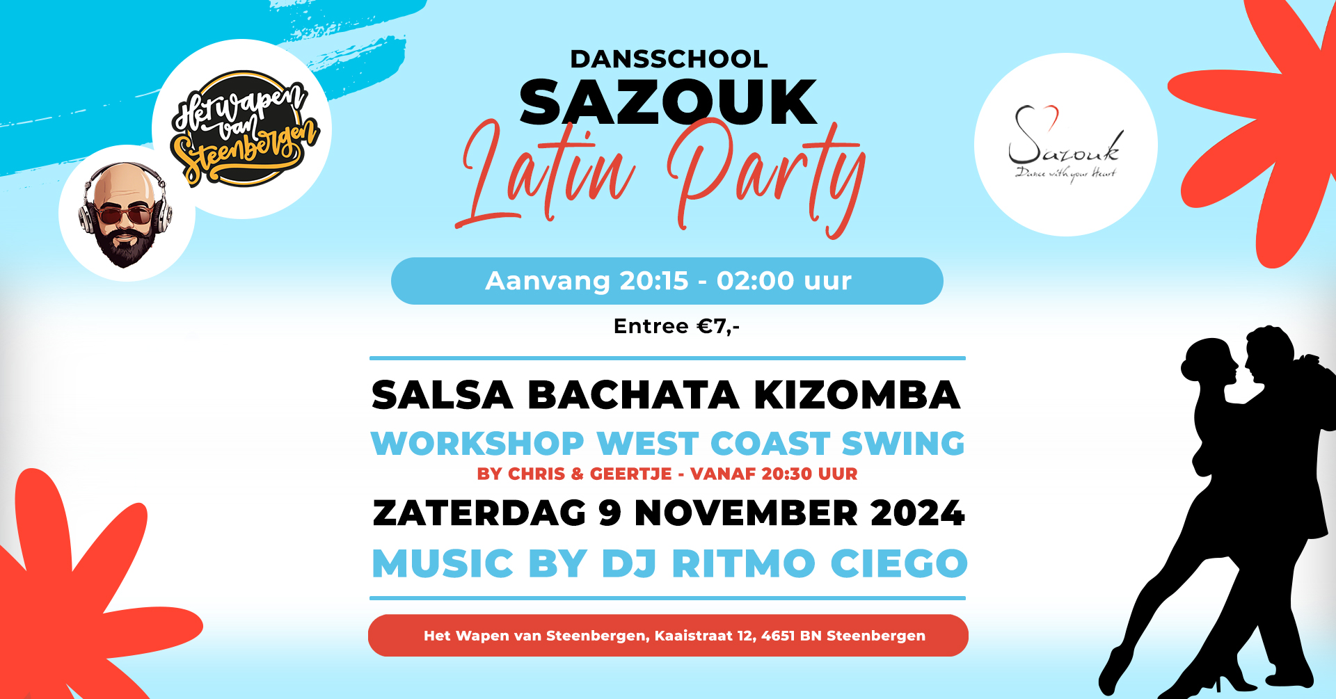SALS- BACHATA - KIZOMBA Party @Steenbergen