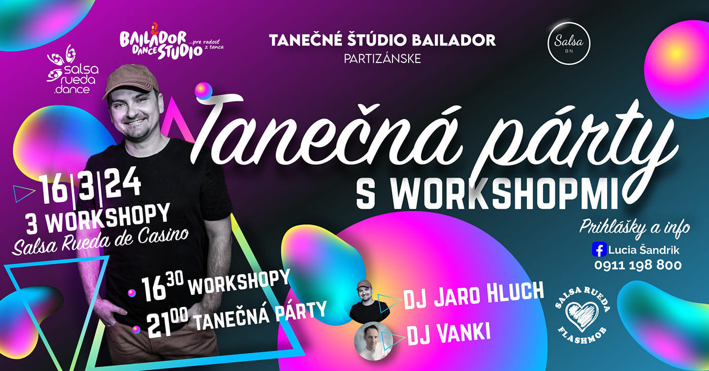 Tanečná párty s workshopmi Salsa Rueda de Casino