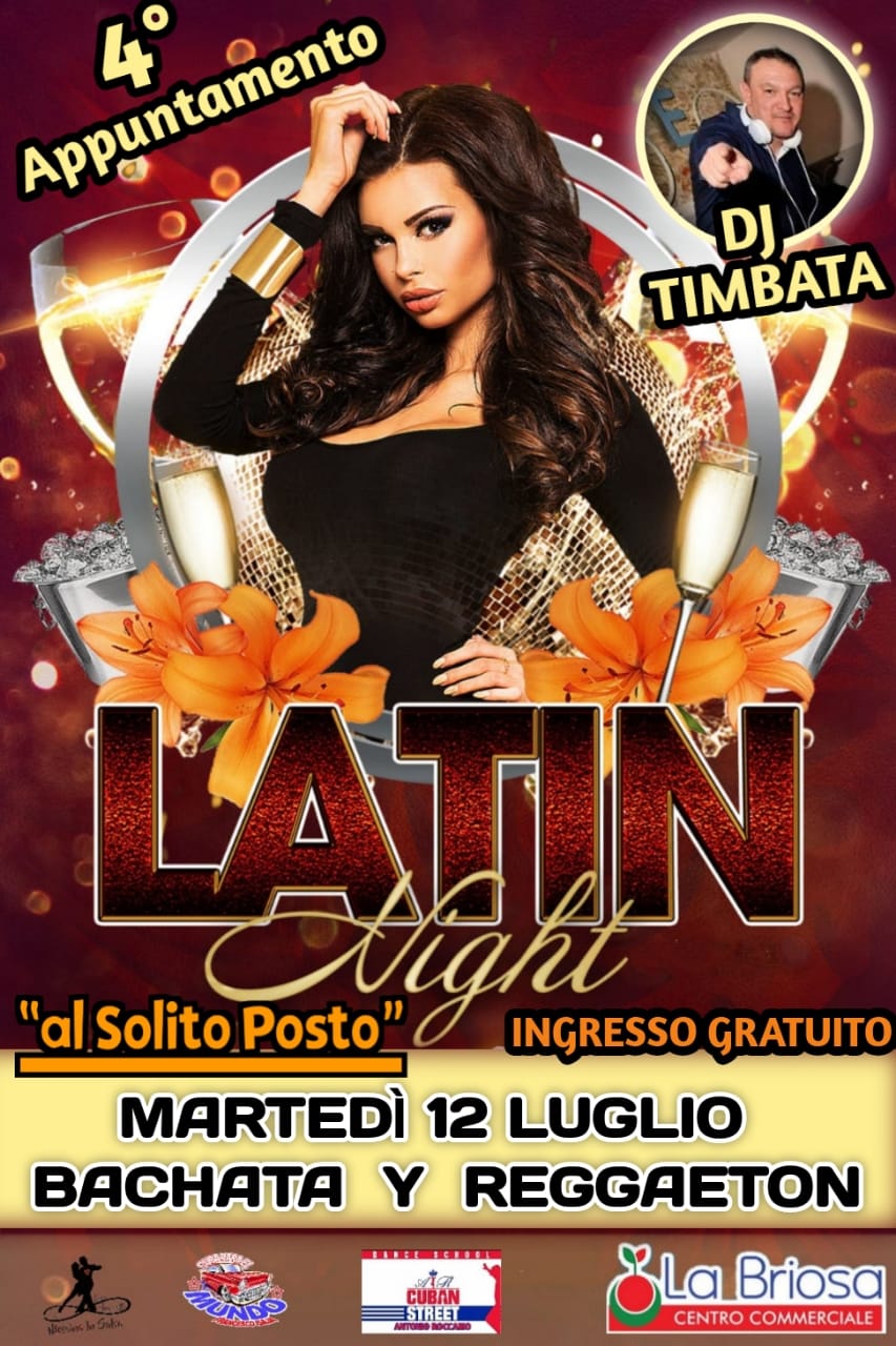 Martedì Latin Nigh BACHATA Y REGGAETON