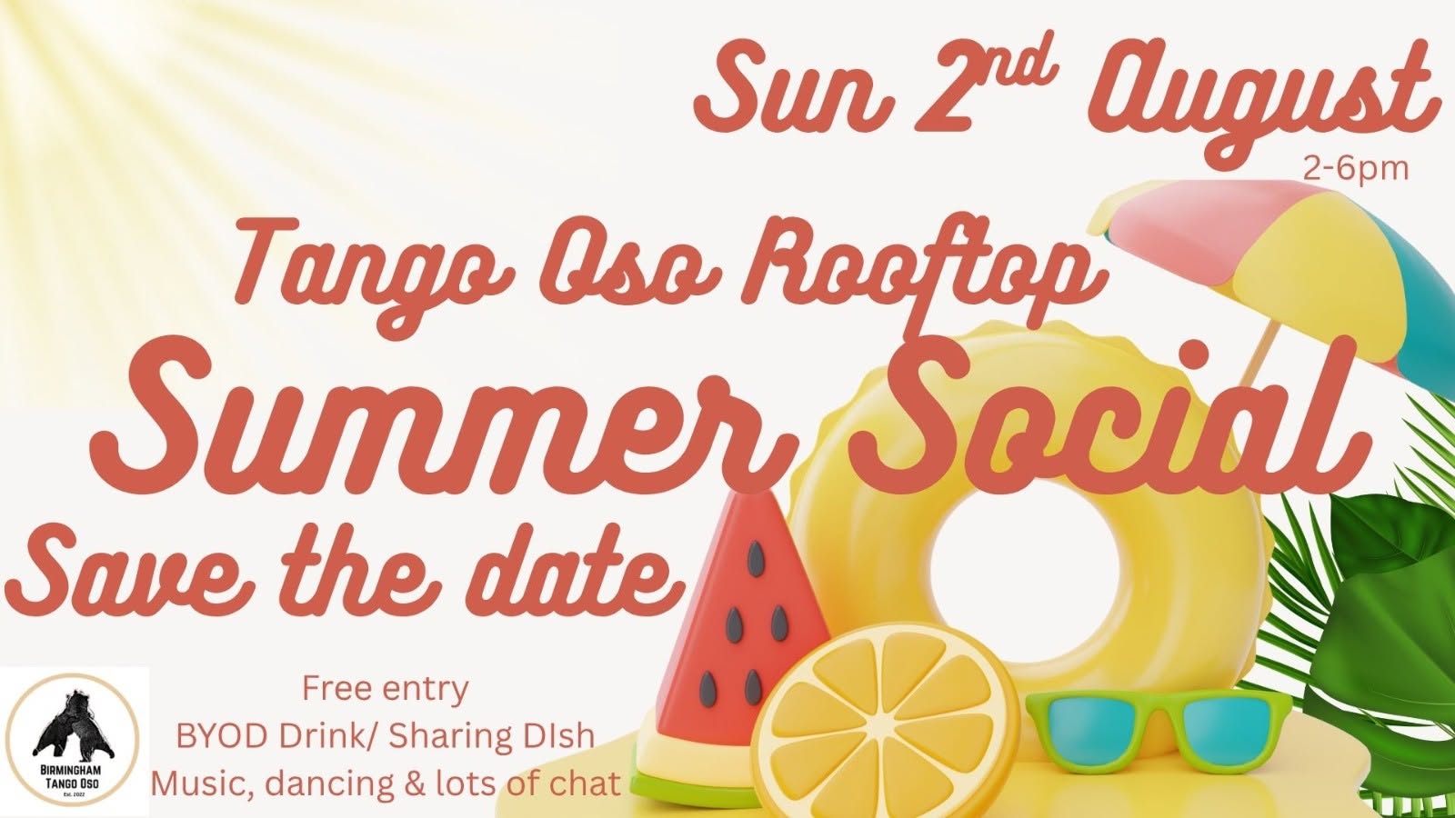 Tango Oso's Free Summer Social Rooftop Tango Party - BIRMINGHAM
