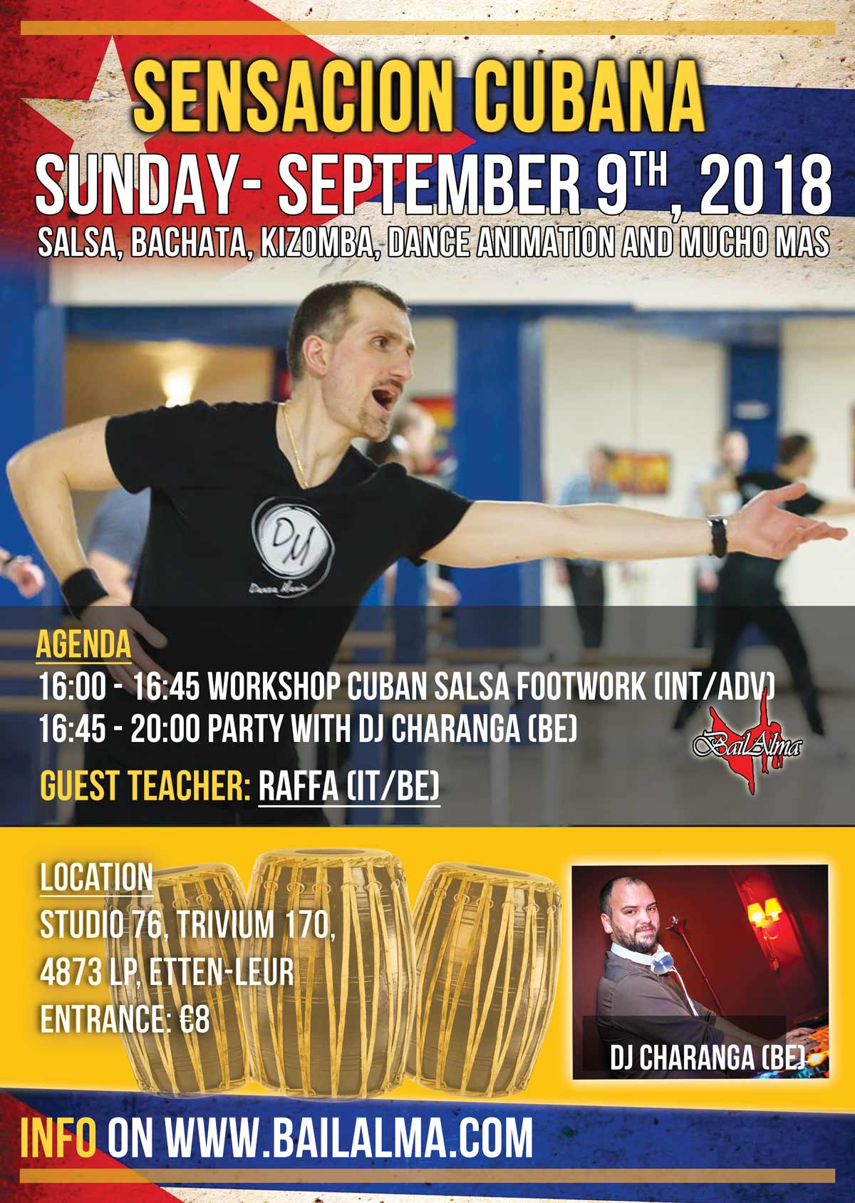 Sensacion Cubana “Cubaanse salsa matinee” 9 september, 2018
