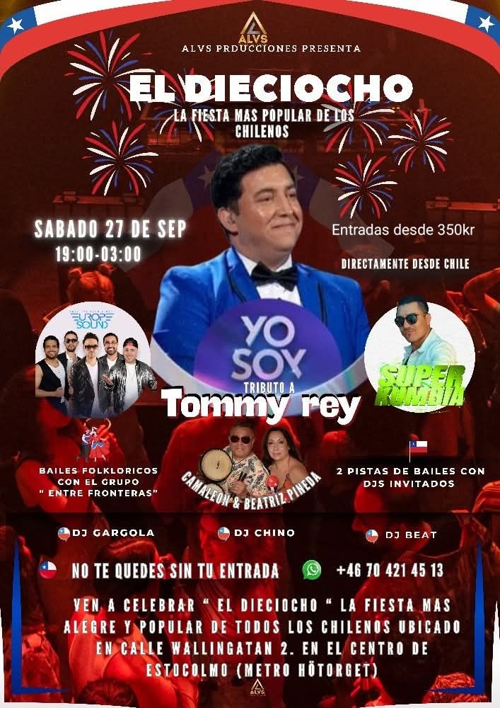 El Dieciocho con tributo a TOMMY REY!, banda "EuropeSound", "SuperKumbia" de Chile y más! 27 9-2025