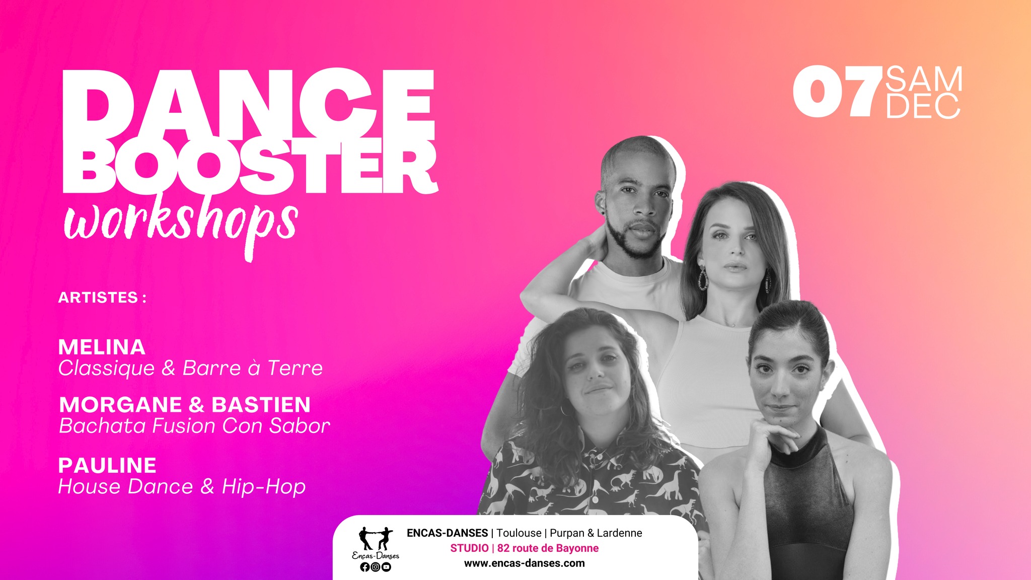 Dance Booster : Workshops Stages de Danses TOULOUSE