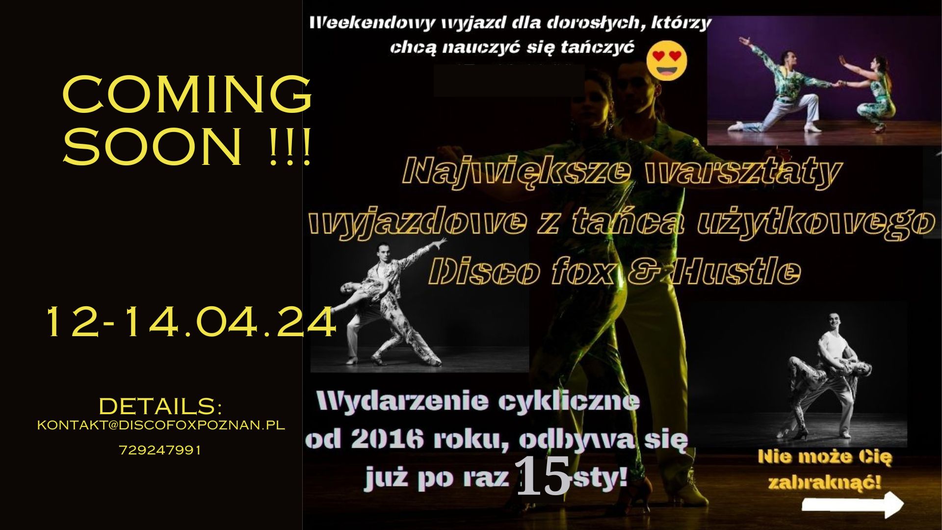 Warsztaty Discofox & Hustle Vol XV plus pakiet SPA w Puszczy Noteckiej