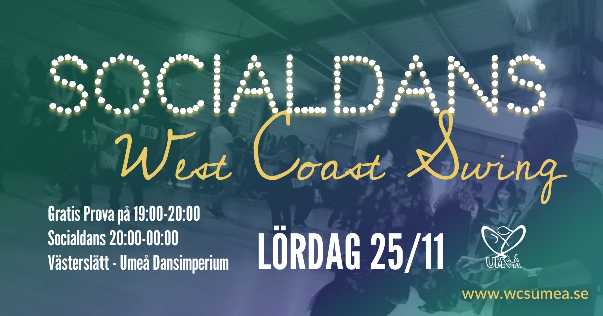 West Coast Swing PROVA PÅ + SOCIALDANS!