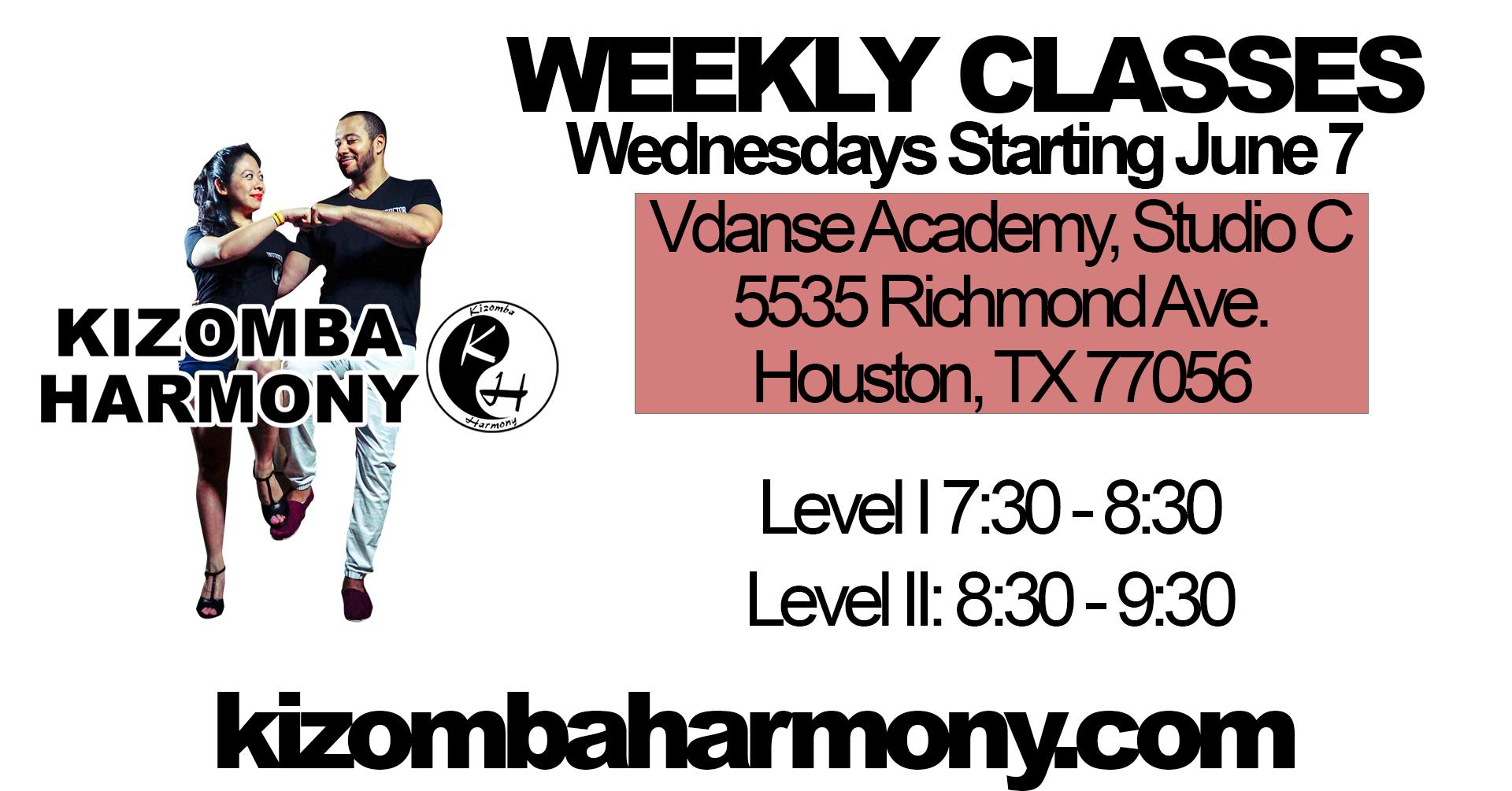 Kizomba Harmony Weekly Classes - July 2022 (8 Week Cycle)