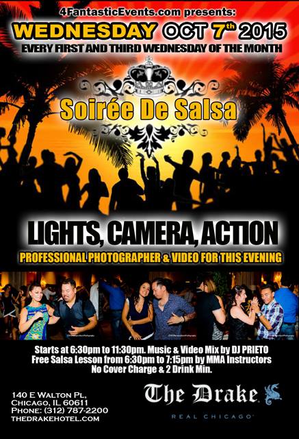 Soirée de Salsa Wednesday @ Drake Hotel - LIGHTS, CAMERA ACTION!!!