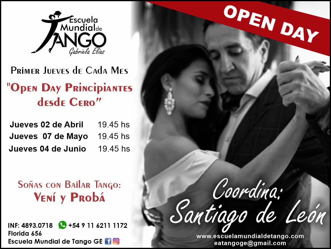 👉 🔥 OPEN DAY TANGO: Principiantes desde CERO en Buenos Aires