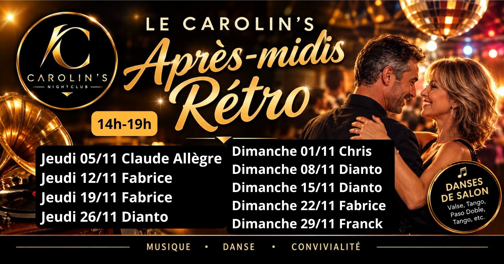 Apres midis rétro du Carolin's