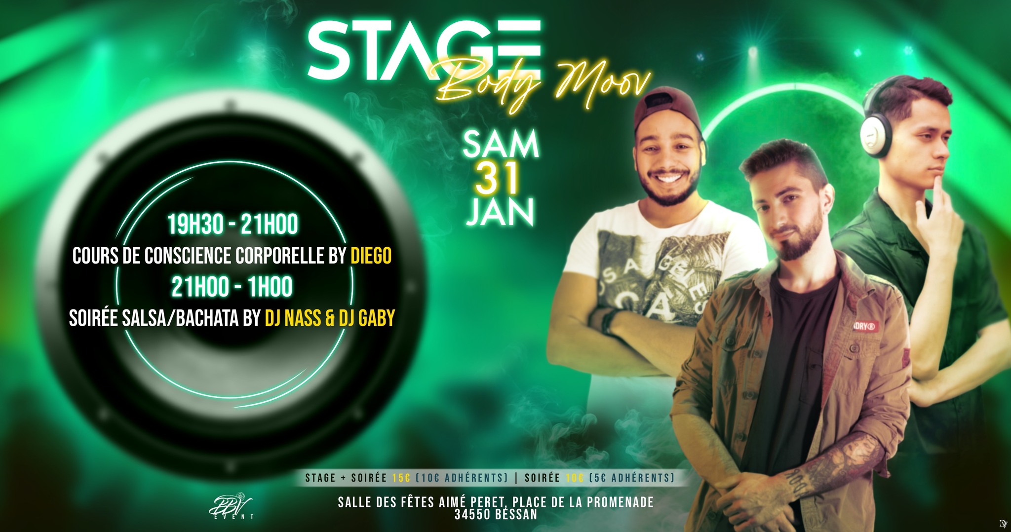 STAGE BODY MOOV + SOIRÉE SALSA BACHATA