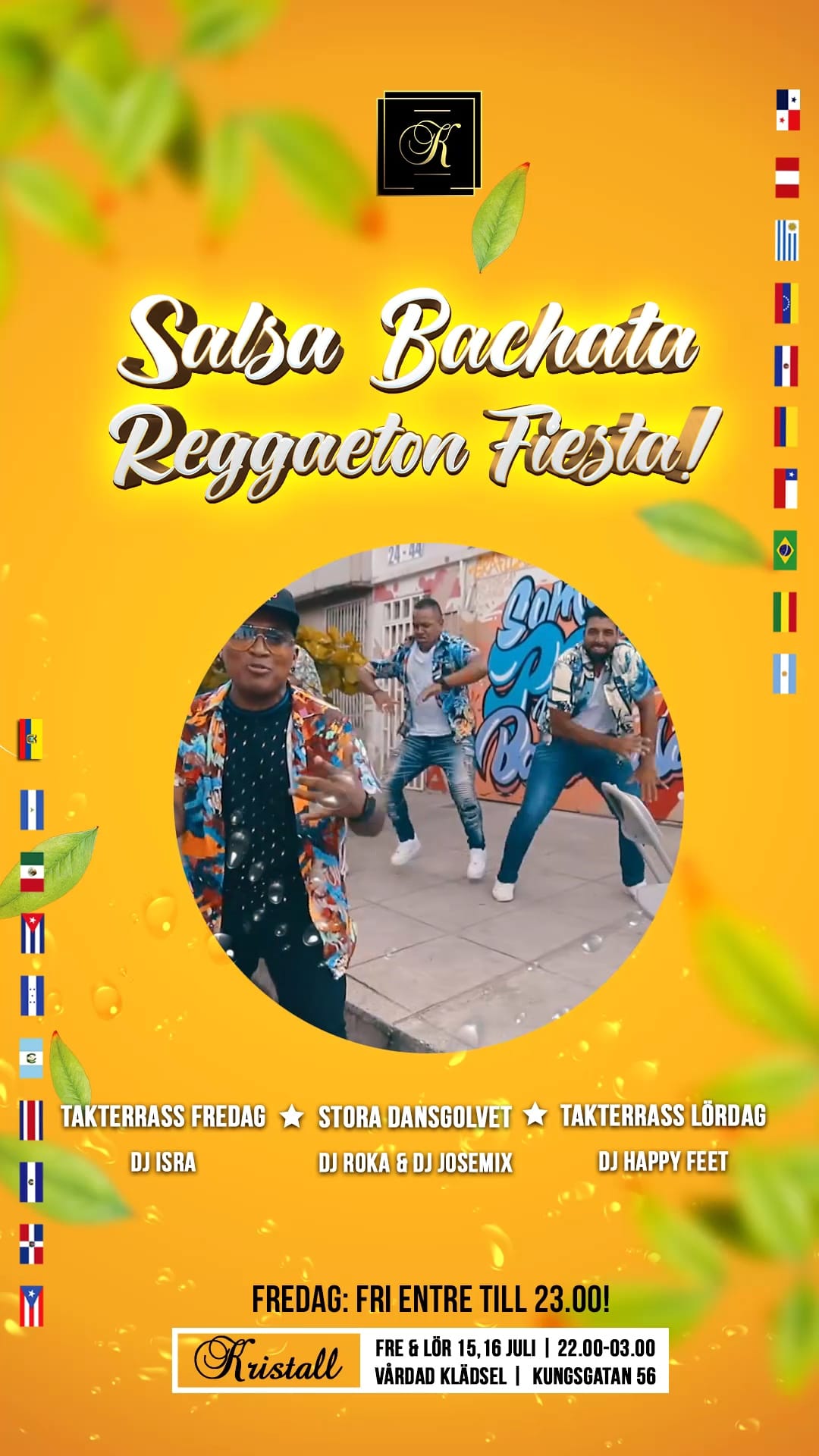 Salsa Bachata & Reggaeton Fiesta! Fri entre till 23.00 (se info)