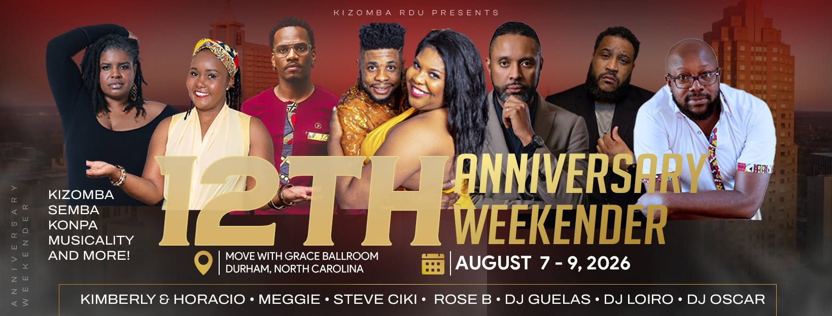 KizombaRDU 12th Anniversary Weekender August 7-9, 2026