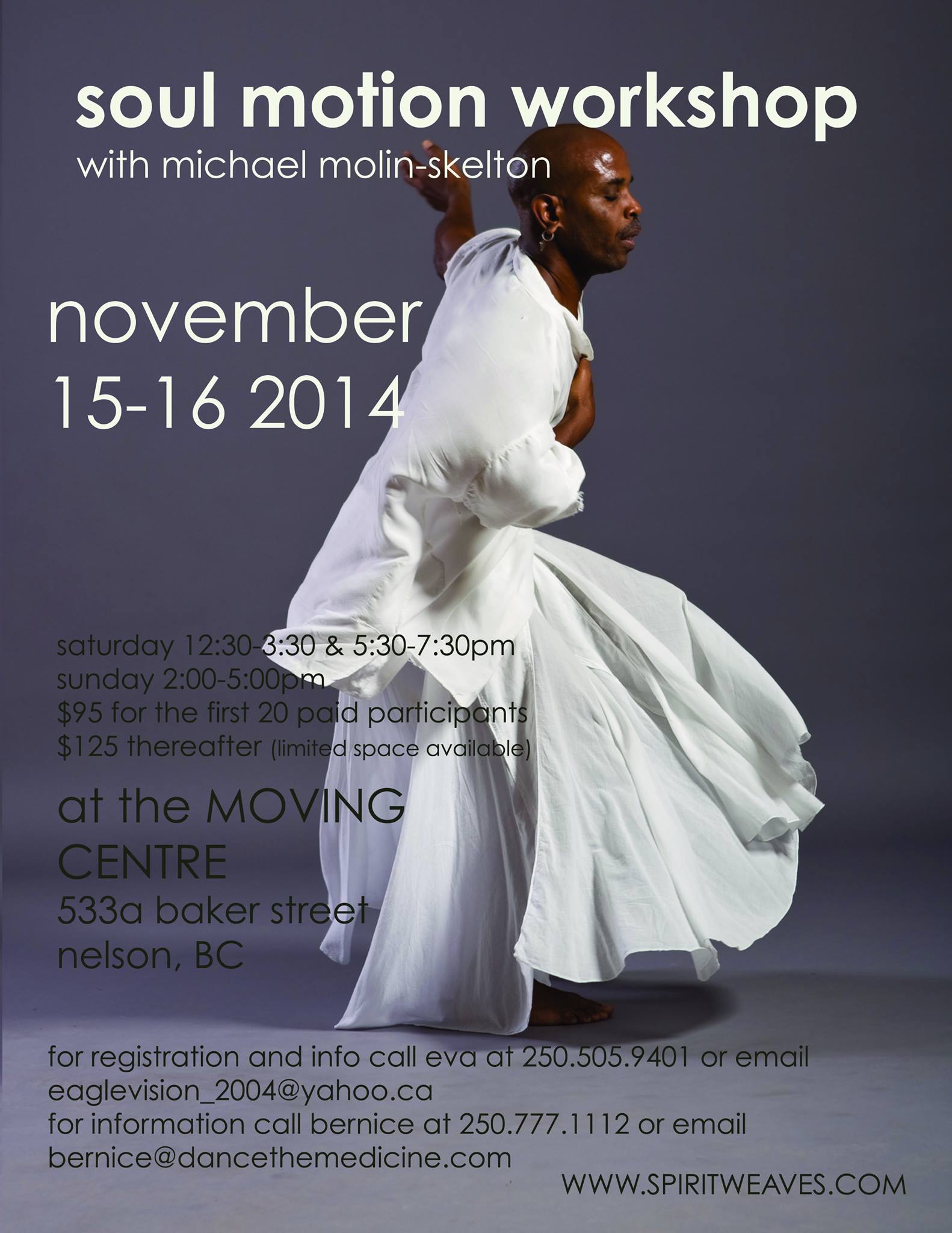 Soul Motion Teacher Michael Molin-Skelton comes to Nelson