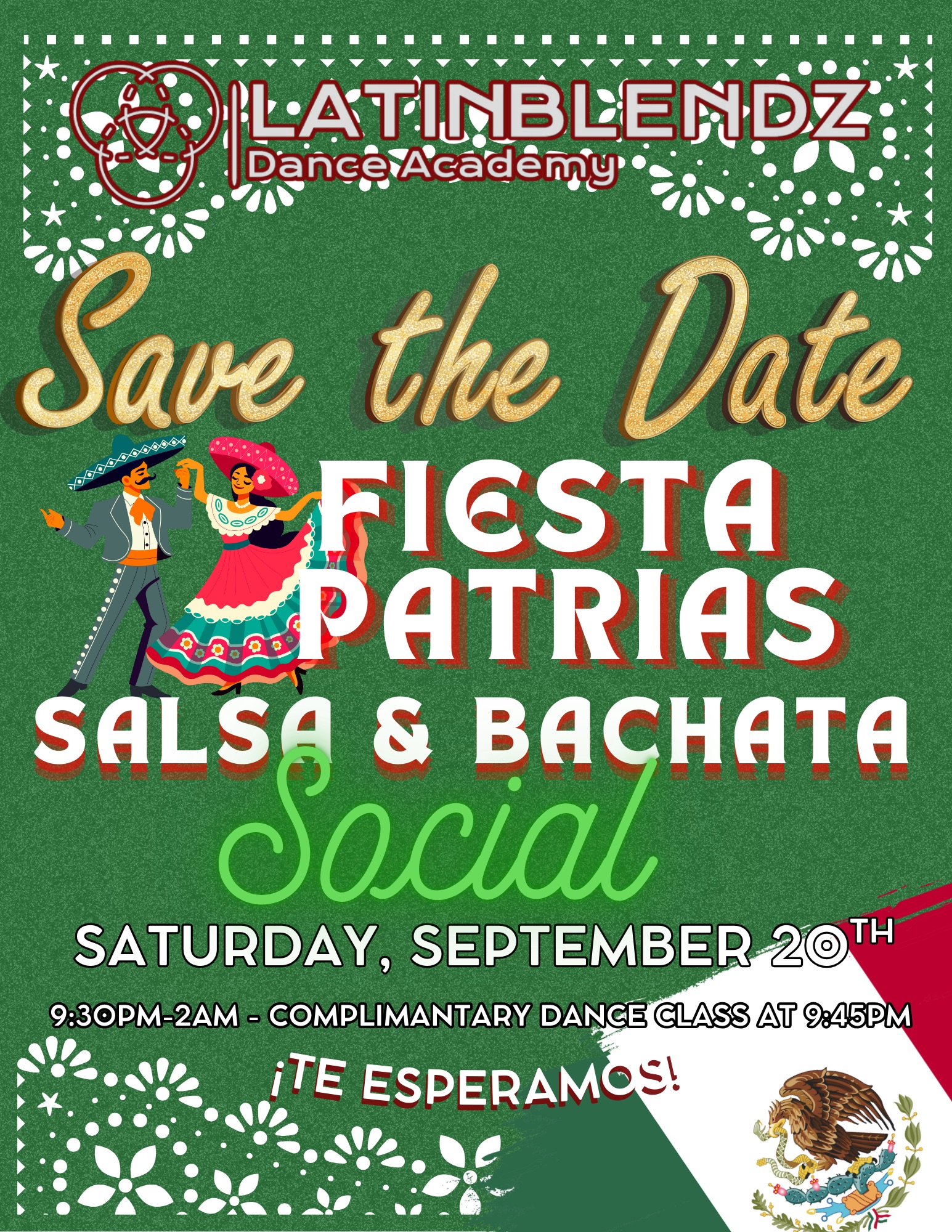π Save the Date Fiesta Patrias Salsa & Bachata Social π
