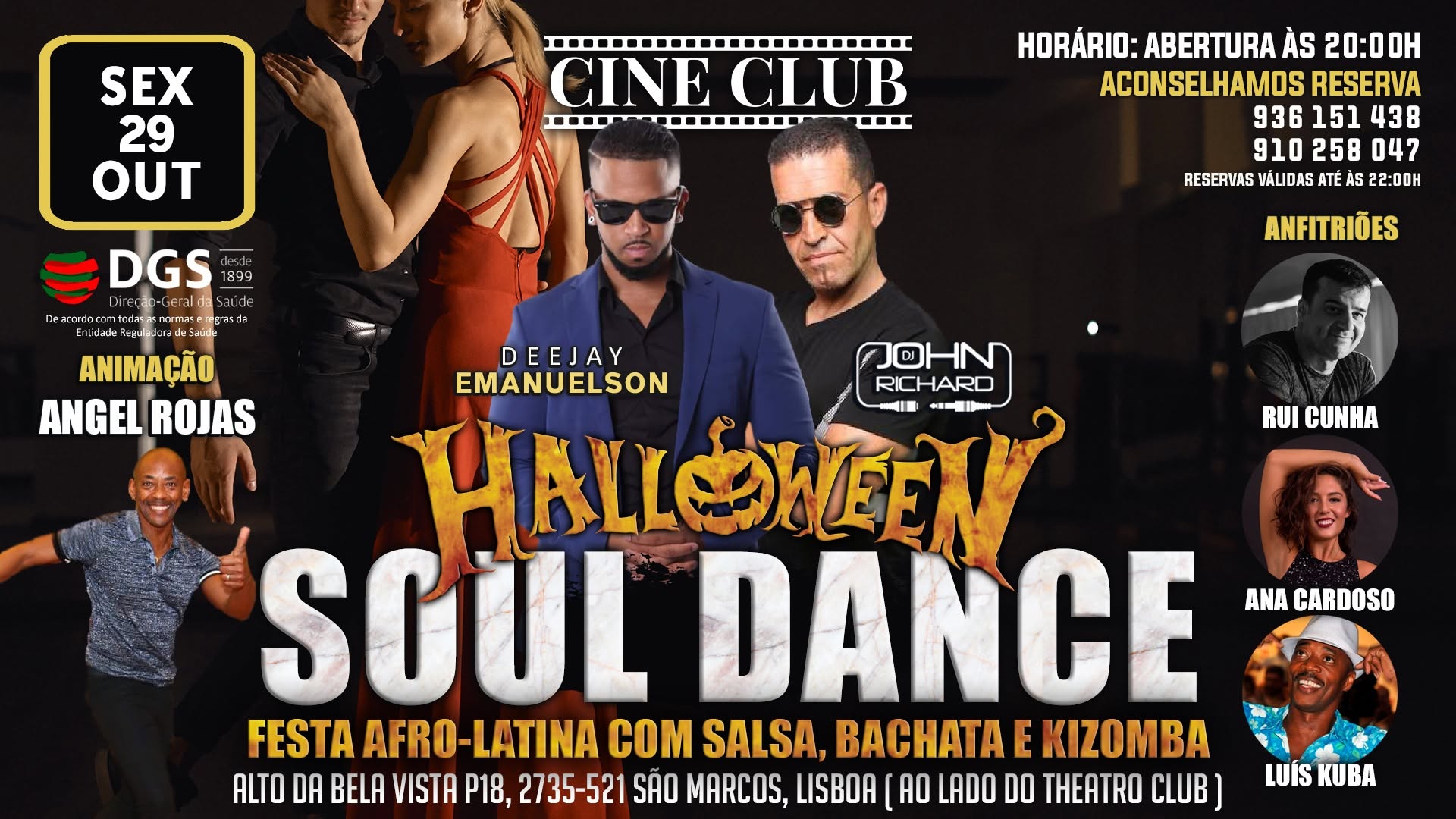 SOUL DANCE & SHINE's Halloween Dinner&Party @CINE CLUB • Sex 29 Out