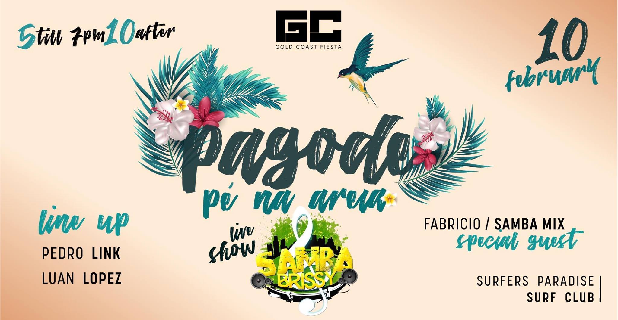 Pagode pé na areia!
