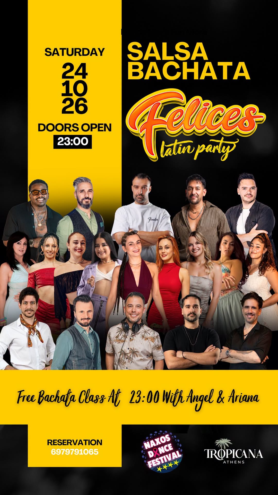SALSA BACHATA PARTY 24 October FELICES On Saturday At Tropicana Latin Bar Athens