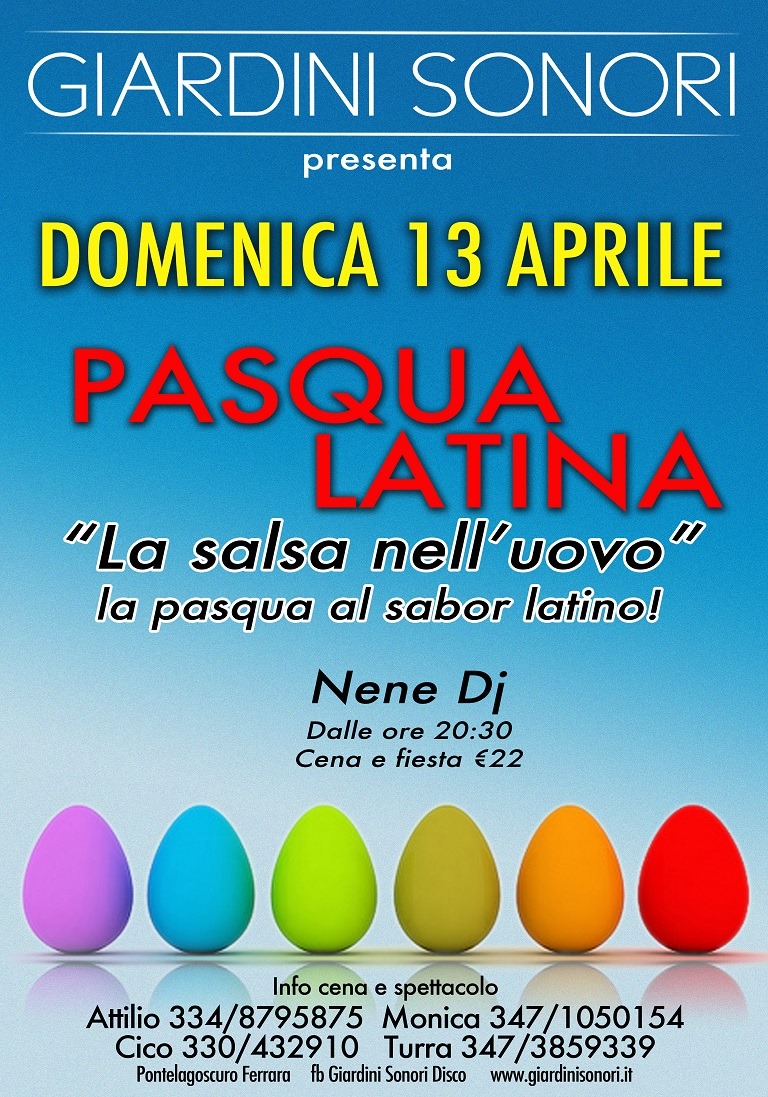 LA SALSA NELL'UOVO BY GIARDINI SONORI - LATIN FESTONE A BASE DI DIVERTIMENTO PURO -